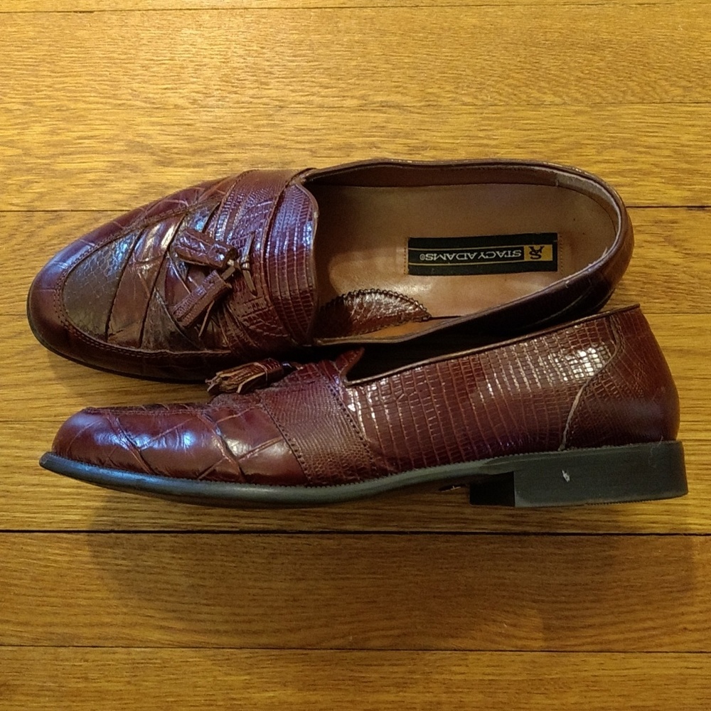 Men's Stacy Adams Snake/Leather Loafer Sz 11 M